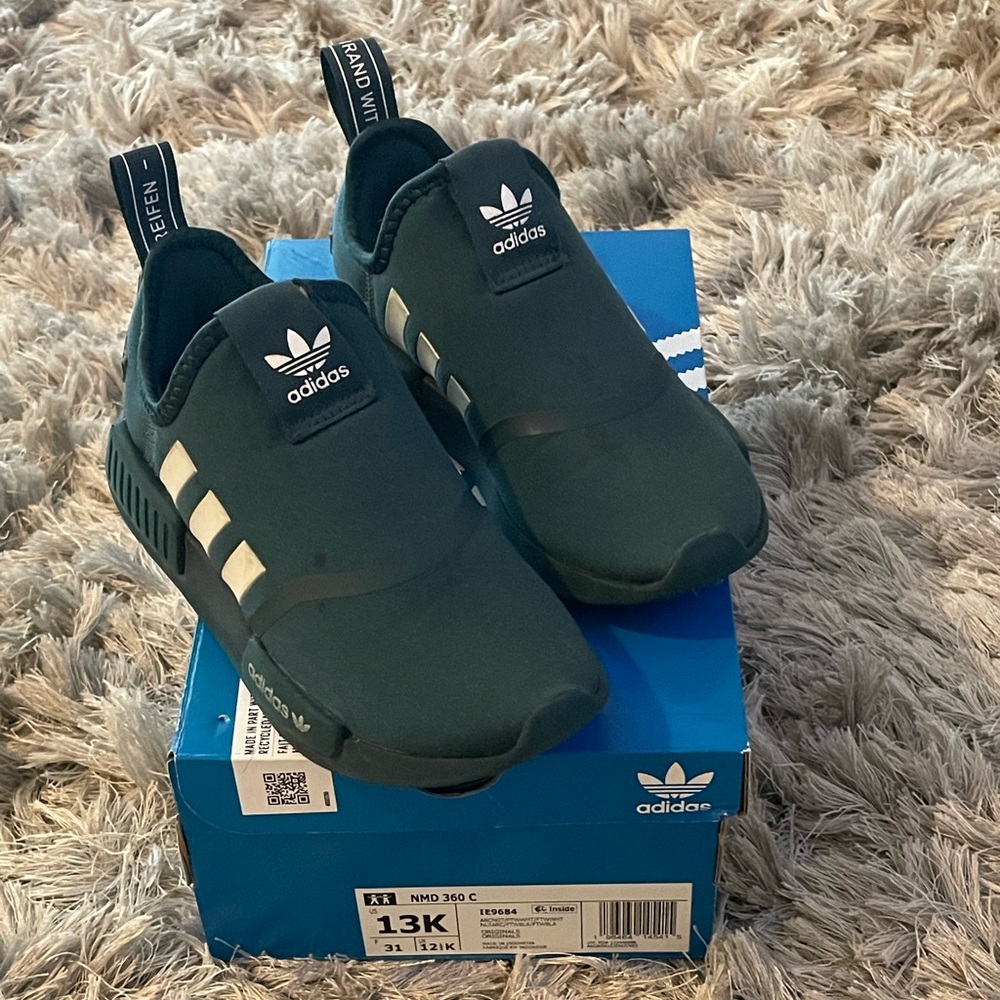 Navy Blue & white Adidas size 13k